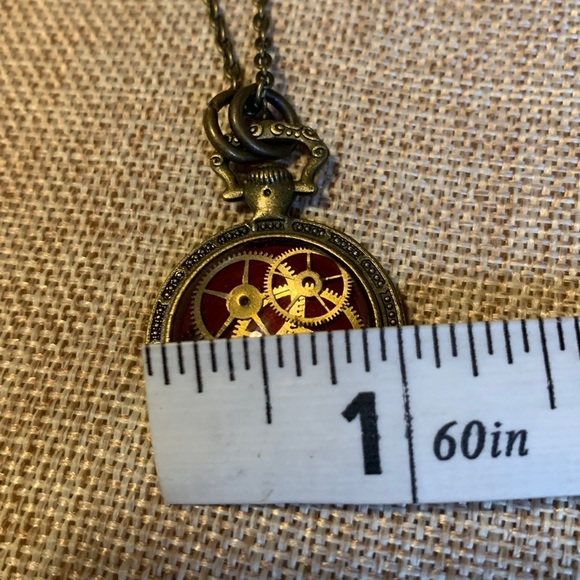 Real vintage watch Gears Necklace - Picture 6 of 7